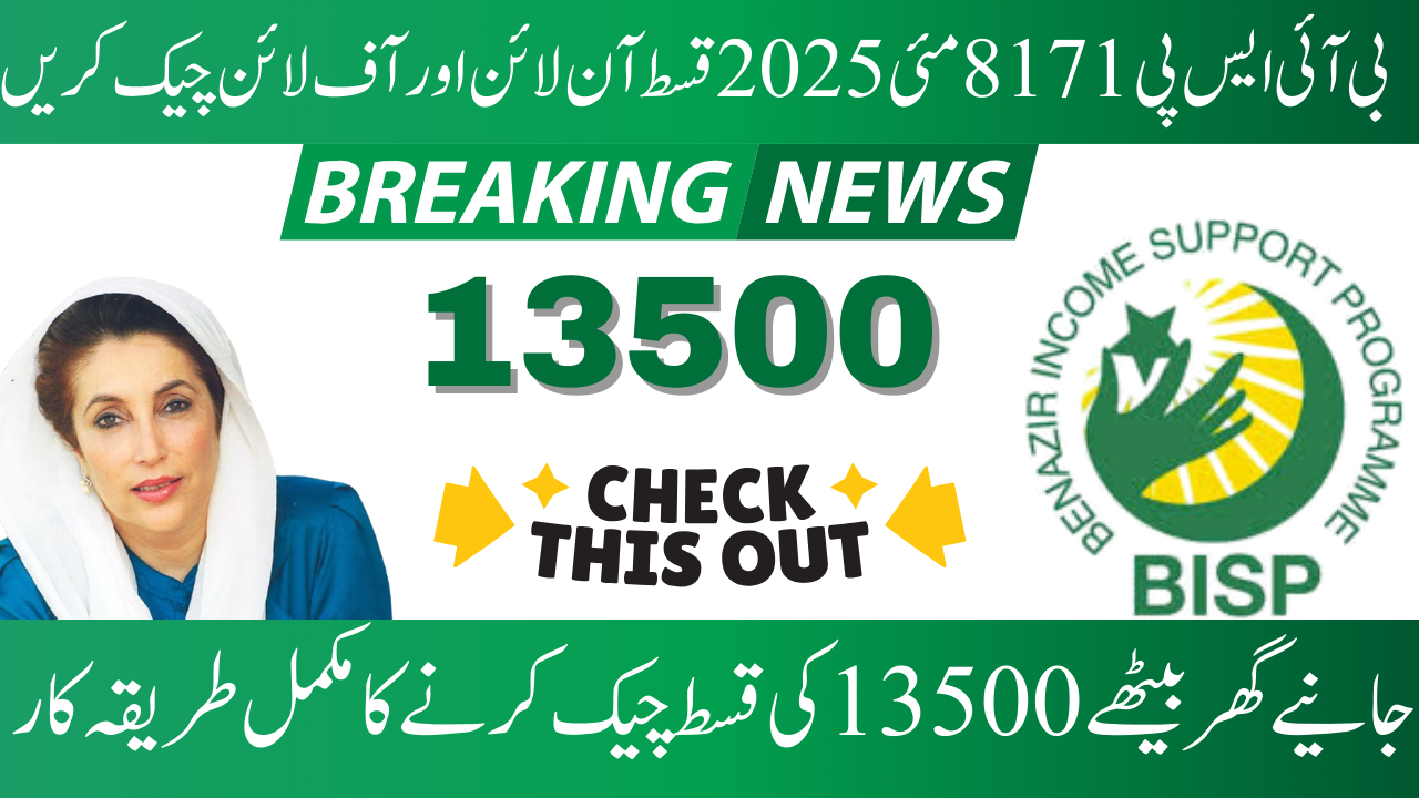 Online and Offline Payment Check for BISP 8171 May 2025