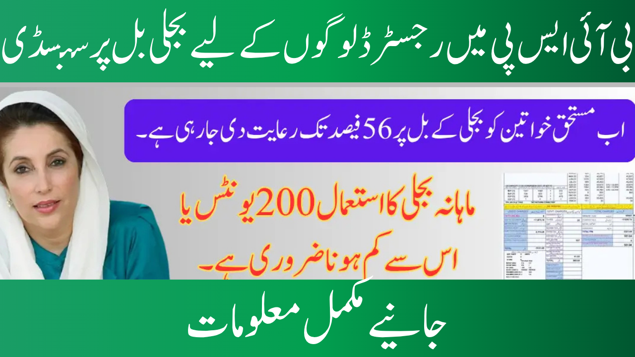 BISP Electricity Subsidy 2025
