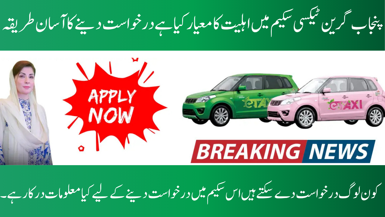 Punjab Green E-Taxi Scheme Criteria for Applicants
