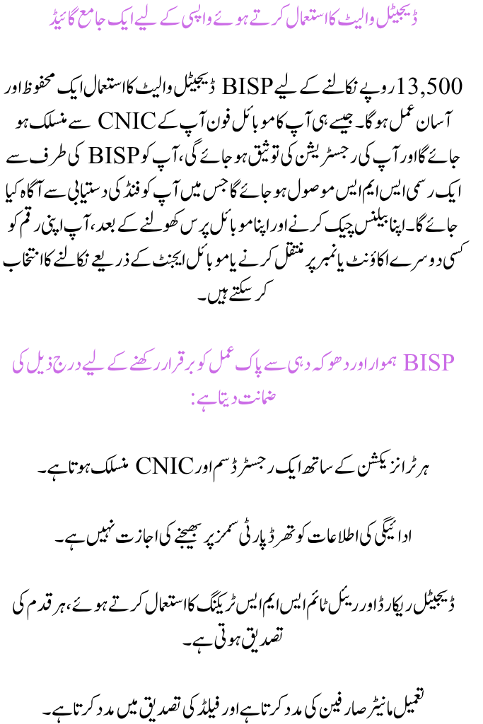 BISP Digital Wallet System