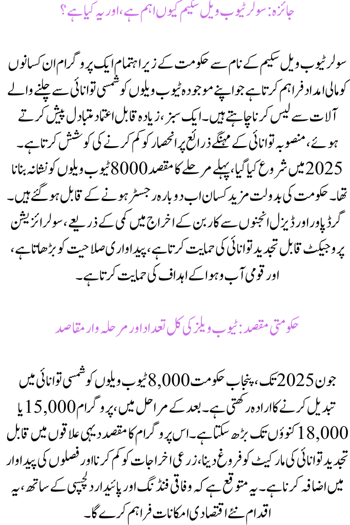 CM Punjab Solar Tubewell Scheme for 2025