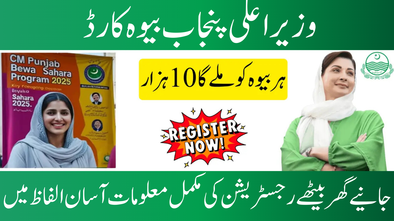 CM Punjab Bewa Sahara Card Registration 2025 Complete Guide