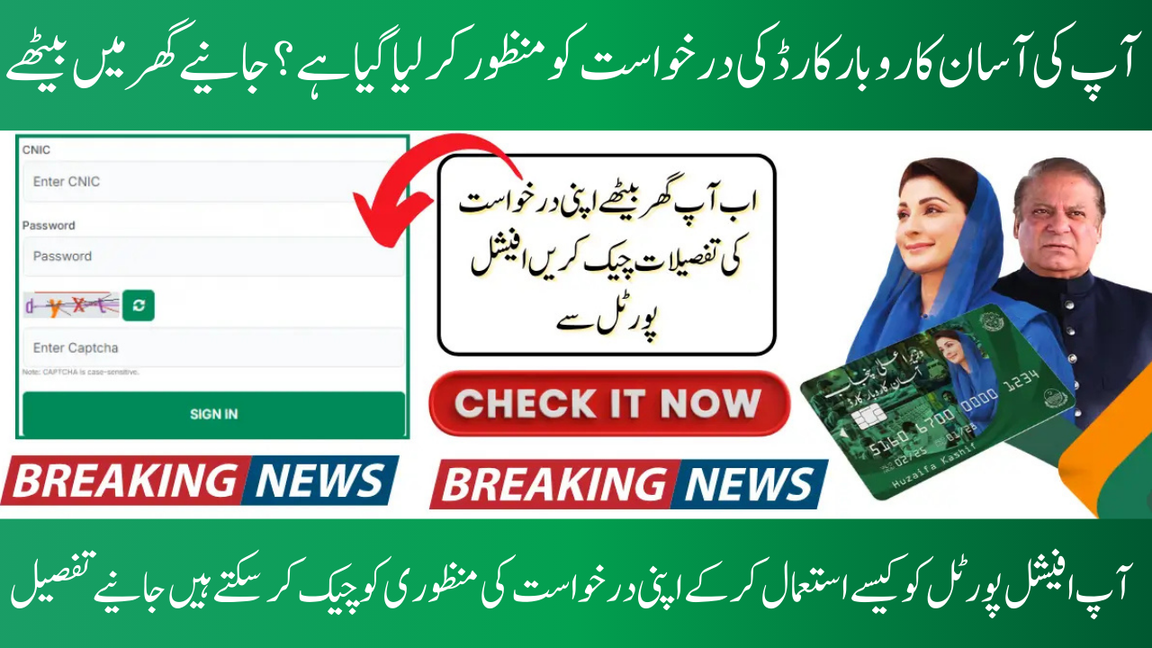 Asaan Karobar Card Application Status Sitting at Home Using CNIC