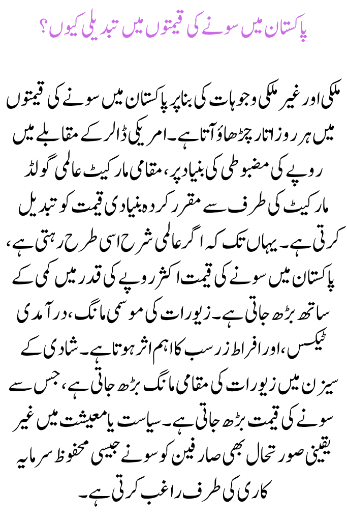 Gold Prices By Karat and Weight in Pakistan