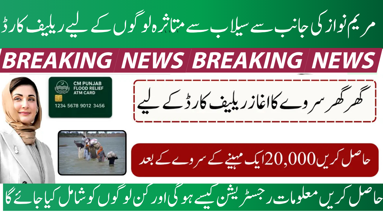 CM Punjab Flood Relief Card 2025