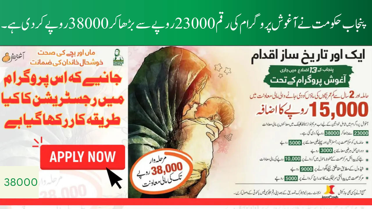 Agosh Program Payments Rise Mothers in Punjab Can Now Receive Rs. 38,000