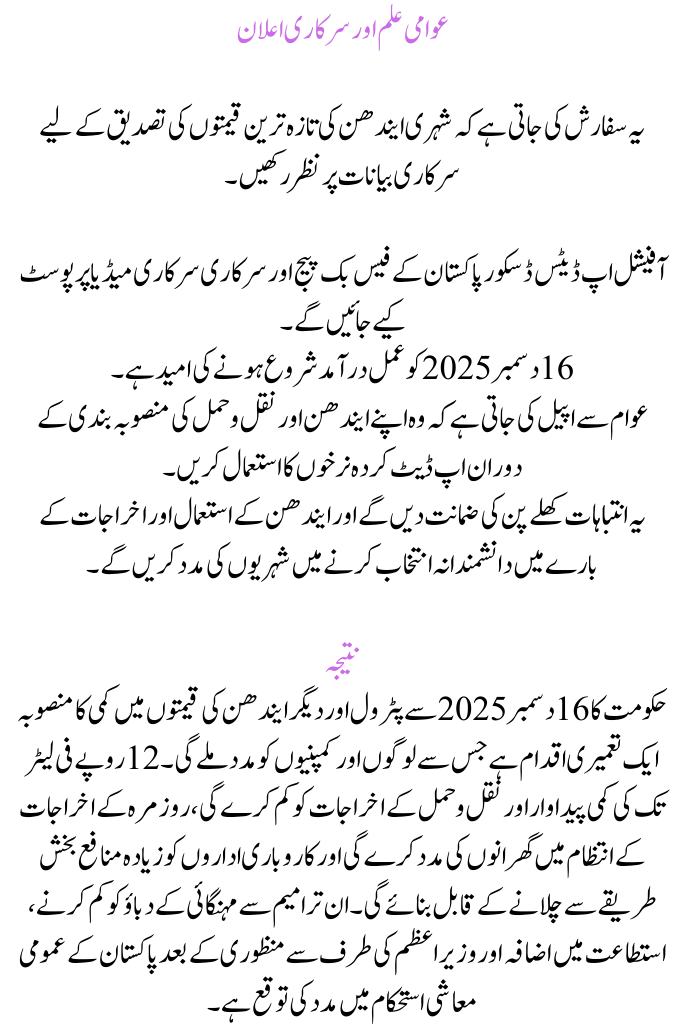 New Government Plans: Starting on December 16, petrol prices would drop to Rs 12 per litre