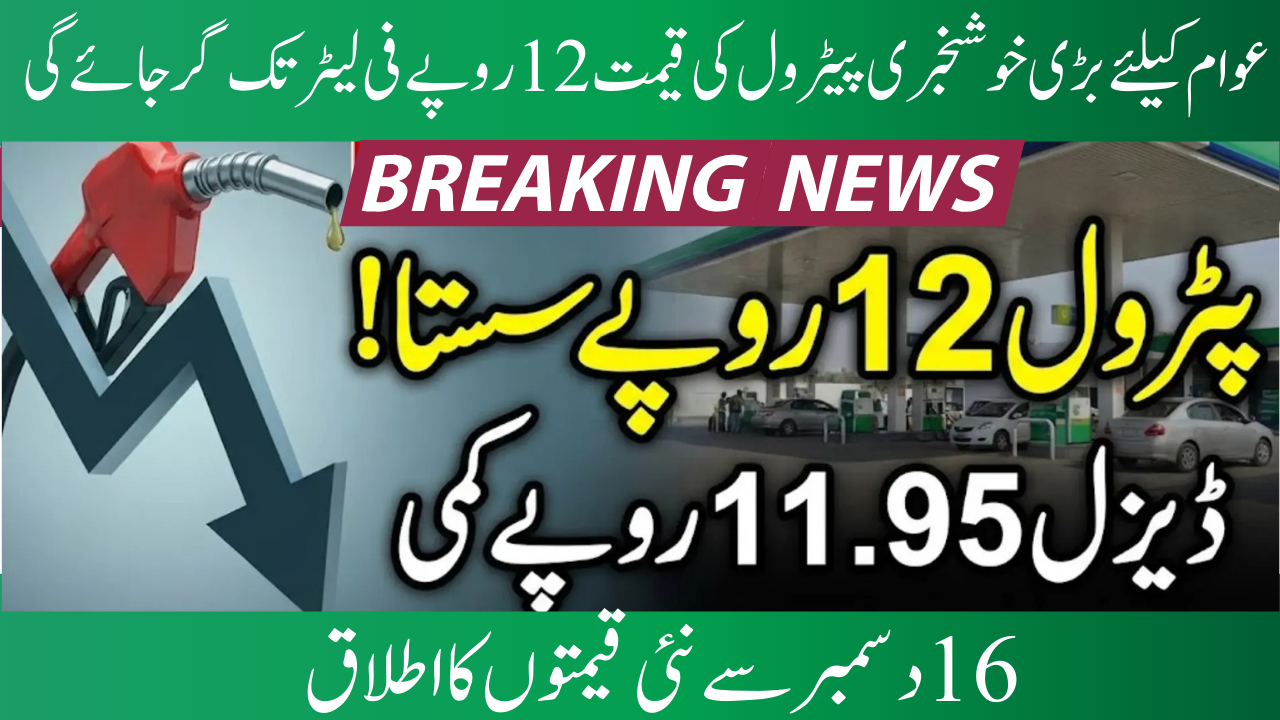 The cost of a liter of petrol will be reduced to Rs 12