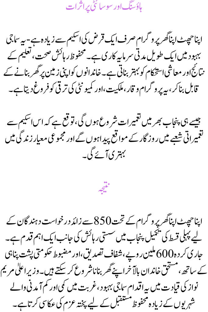 Apni Chhat Apna Ghar Program 